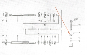 Drehfeder zum Kupplungshebel am Motor, Simson S51, KR51/2, SR50, S53, MS50, S70