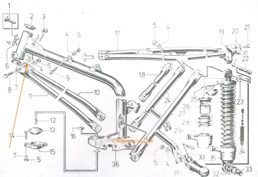 Einschweißteil, Knotenblech für Endurorahmen, Simson S50, S51, S70, S83