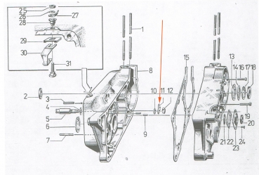 Sicherungsblech zum Bolzen für Schaltwalze, Simson S51, S53, S70, SR50, KR51/2, SD50, MS50, E930