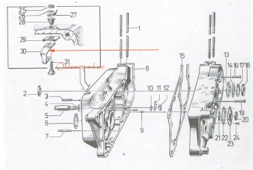 Kontaktfeder für Leerlaufkontakt, Simson S53, SR50, SD50, MS50
