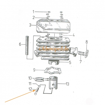 Kolbenbolzen (12x7x30), Simson S51, S53, SR50, KR51/2, MS50