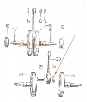 Nadelkranz (18x24x13), Simson S50, S51, S53, S70, SR50, MS50