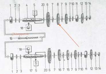 Losrad 2. Gang (38Z), Simson KR51/2, S51, S53, SR50