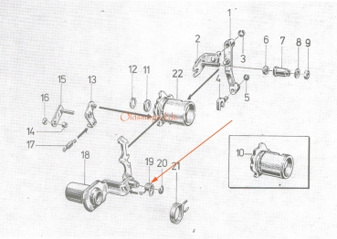Schaltklinkenfeder zum Schalthebel, Simson S51, S53, S70, S83, SR50, SR80, KR51/2, MS50, E930