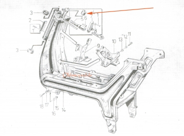 Auflage für Helmsicherung, Simson SR50,SR80