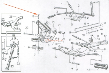 Flachrundschraube (Motorlager), Simson S50, S51, S53, S70, MS50