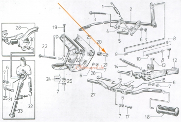 Innenrohr (Schwinge, Motorlager), Simson S50, S51, S53, S70, MS50