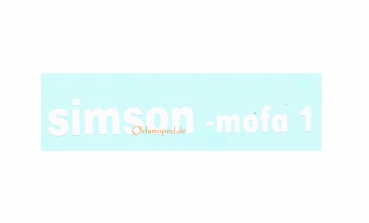 Aufkleber (weiß), Simson-mofa 1