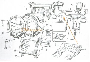 Senkschraube für Armaturengehäuse, Simson SR50, SR80