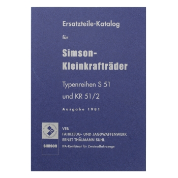 Ersatzteilkatalog, Simson S51, KR51/2