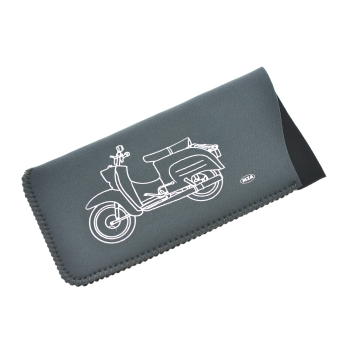 Bedrucktes Brillenetui (grau), Simson Schwalbe KR51