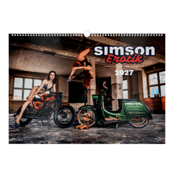 SIMSON-Erotikkalender 2027 Starke Mopeds und sinnliche Kurven