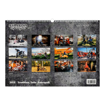 Preview: SIMSON Lifestyle-Kalender 2027 – Kultklassiker und ihre kreativen Macher im Rampenlicht
