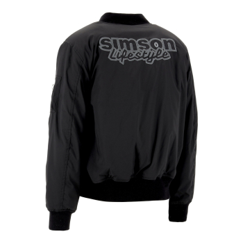 Preview: Pilotenjacke (schwarz), Motiv: Simson Lifestyle