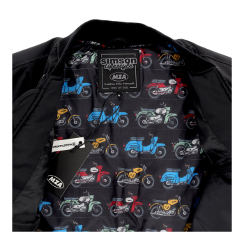 Preview: Pilotenjacke (schwarz), Motiv: Simson Lifestyle