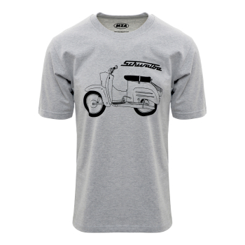 T-Shirt (hellgrau meliert), Motiv: Schwalbe - 100% Baumwolle