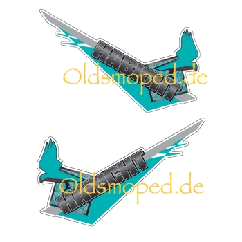 SET Tankaufkleber, Klebefolie, Simson S53 Habicht