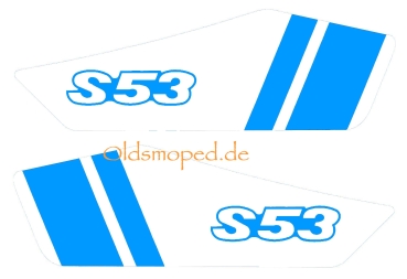 SET Klebefolie, Aufkleber für Seitendeckel, Simson S53