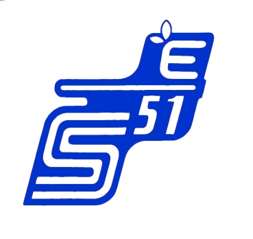 Aufkleber für Seitendeckel (dunkelblau), Simson S51Elektro