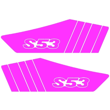 SET Aufkleber, Klebefolie für Seitendeckel (pink), Simson S53