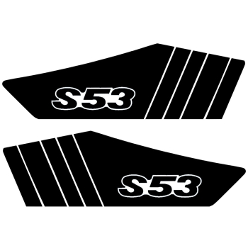 SET Aufkleber, Klebefolie für Seitendeckel (schwarz), Simson S53