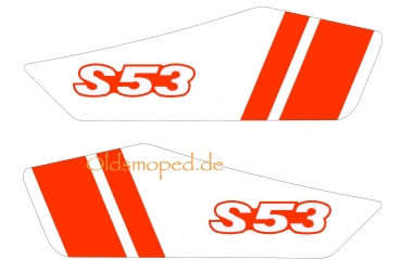 SET Klebefolie, Aufkleber für Seitendeckel, Simson S53