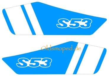 SET Klebefolie, Aufkleber für Seitendeckel, Simson S53
