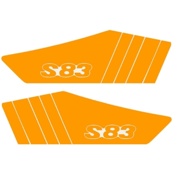 SET Aufkleber, Klebefolie für Seitendeckel (orange), Simson S83