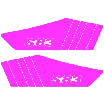 SET Aufkleber, Klebefolie für Seitendeckel (pink), Simson S83