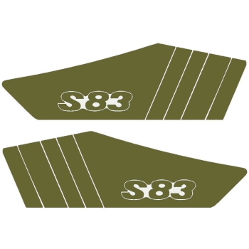 SET Aufkleber, Klebefolie für Seitendeckel (gold), Simson S83