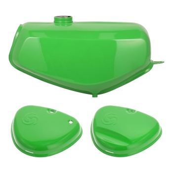 SET Tank und Seitendeckel mit Wirbellogo (saftgrün), Simson S51E, S70E
