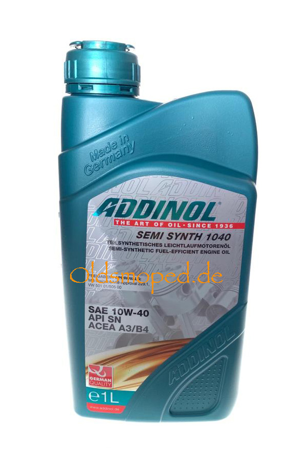 Oldsmoped - ADDINOL SAE 10W-40 Semi Synth 1040