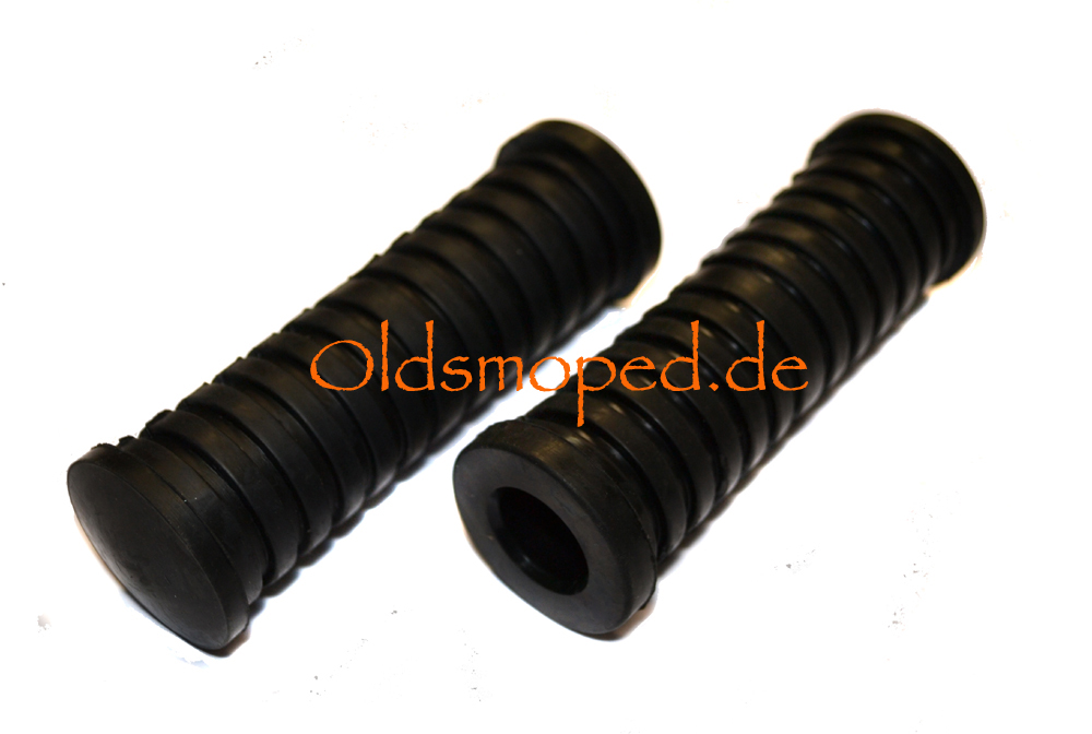 SET Fußrastengummi Schwarz - Längsgerippt, Originale DDR-Form - Z.B