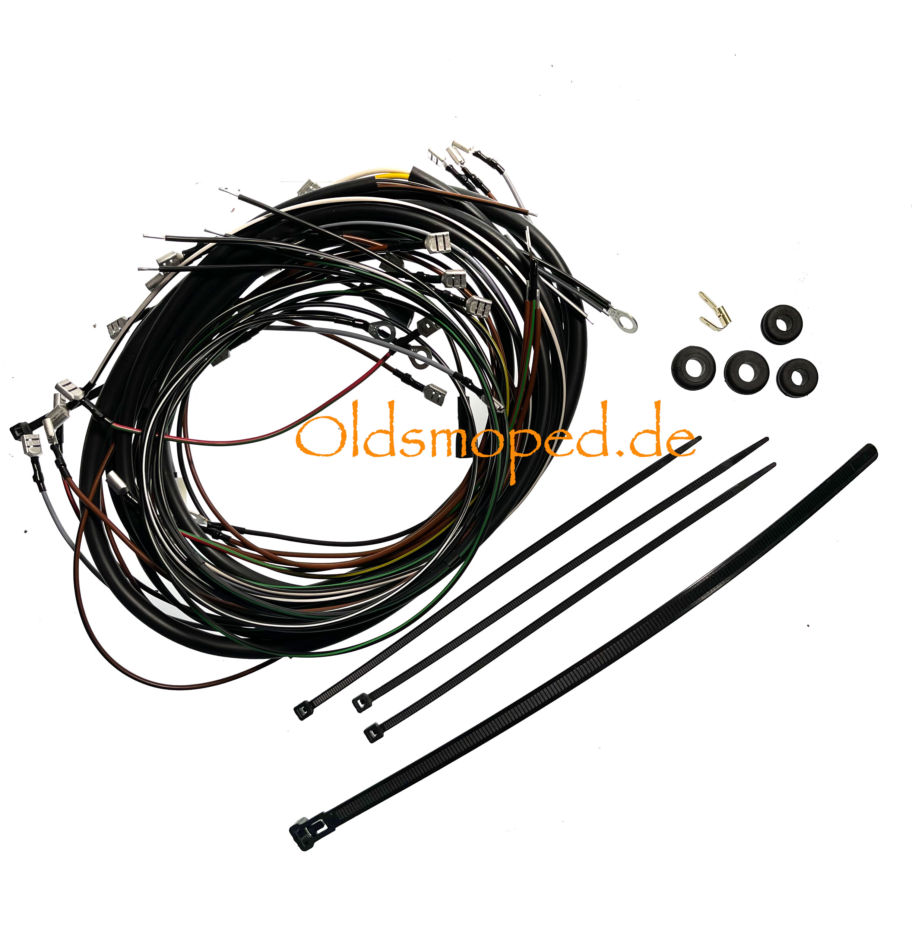Oldsmoped - Kabelbaum mit Schaltplan. S50B.
