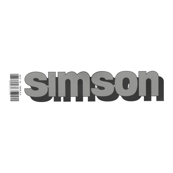 Klebefolie, Tankaufkleber (Silber/Schwarz/Weiß), Simson S50, S51, S70