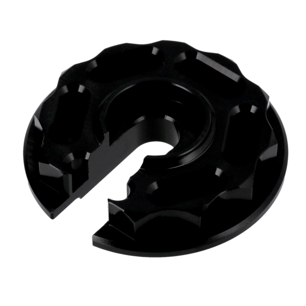 CNC Steckscheibe, Stützring (schwarz) "Racing Optik", Simson S51, S70