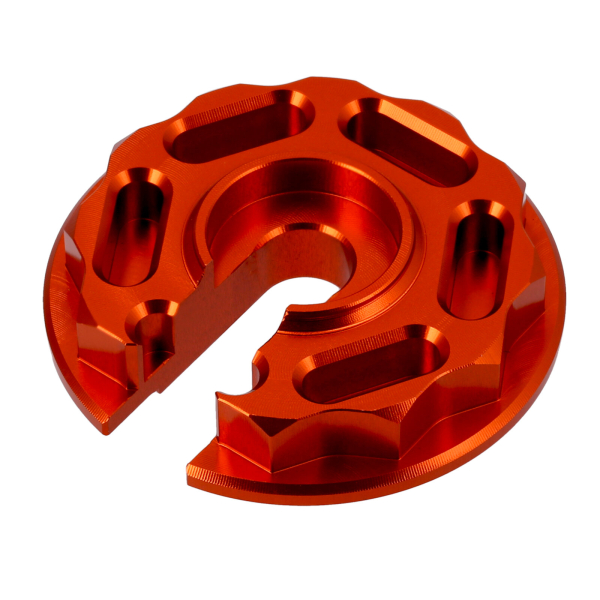 CNC Steckscheibe, Stützring (orange) "Racing Optik", Simson S51, S70