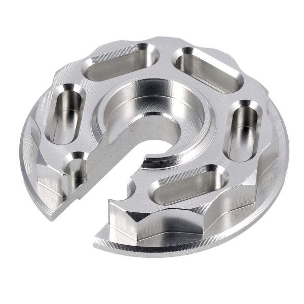 CNC Steckscheibe, Stützring (silber) "Racing Optik", Simson S51, S70
