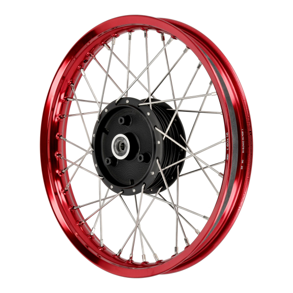 Speichenrad, Alufelge 1,60x16 (Rot), Simson S50, S51, S53, KR50, KR51, SR4-1, SR4-2, SR4-3, SR4-4