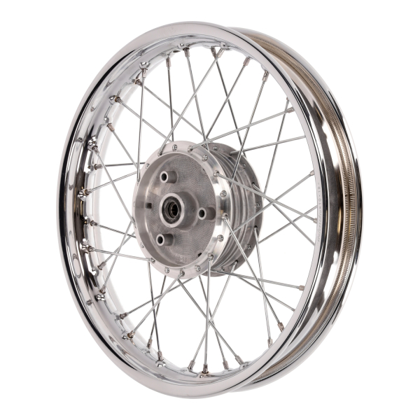 Speichenrad, Stahlfelge verchromt (1,85x16), Simson S53, S83, TS050, SC050 hinten