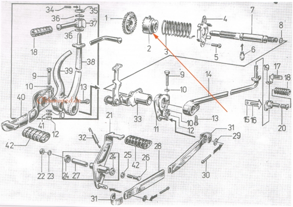 Mitnehmer (Kickstarterwelle), Simson S51, S53, S70, KR51/2, SR50, E930