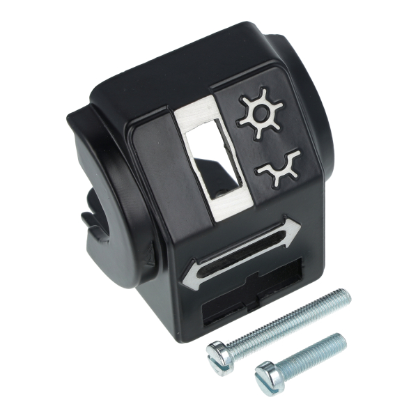 Hintere Gehäusehälfte mit Klemmschrauben, Simson Mopeds S51, S53, S70, SR50, SR80