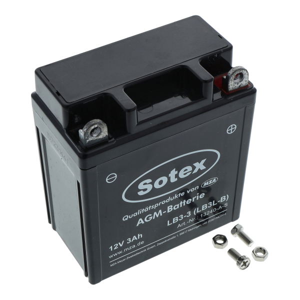 AGM Batterie 12V/3A, Simson S53, S83, MS50