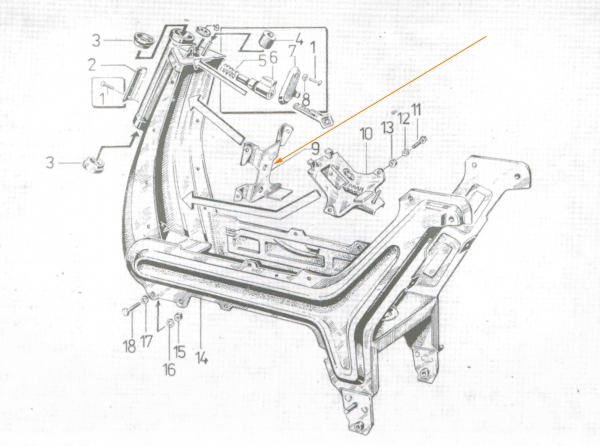 Halteblech, Befestigungsblech für Elektrikteile, Simson SR50, SR80
