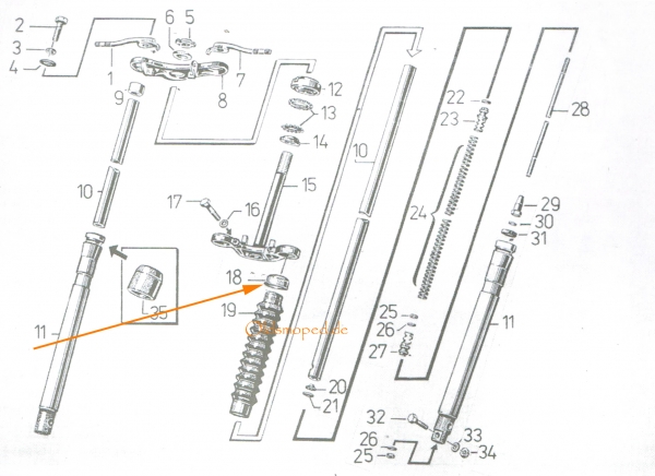 Abdeckkappe für Faltenbalg, Simson S50, S51, S70, SR50, SR80, S53, SD50