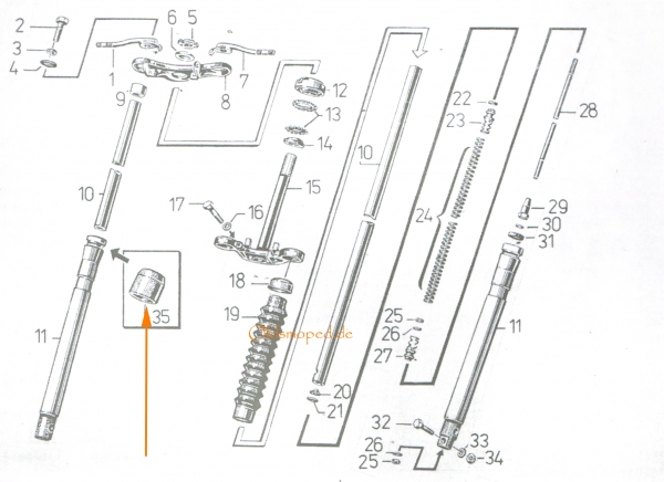 Staubabstreifer für Telegabel, Simson S50, S51, SR50, SD50, S53, MS50