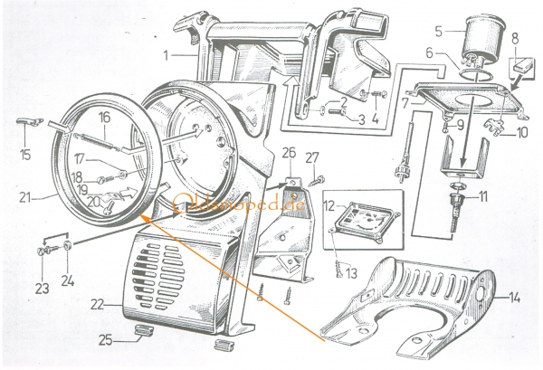 Scheinwerferring, Frontring 8706.23-220/1, Simson SR50, SR80
