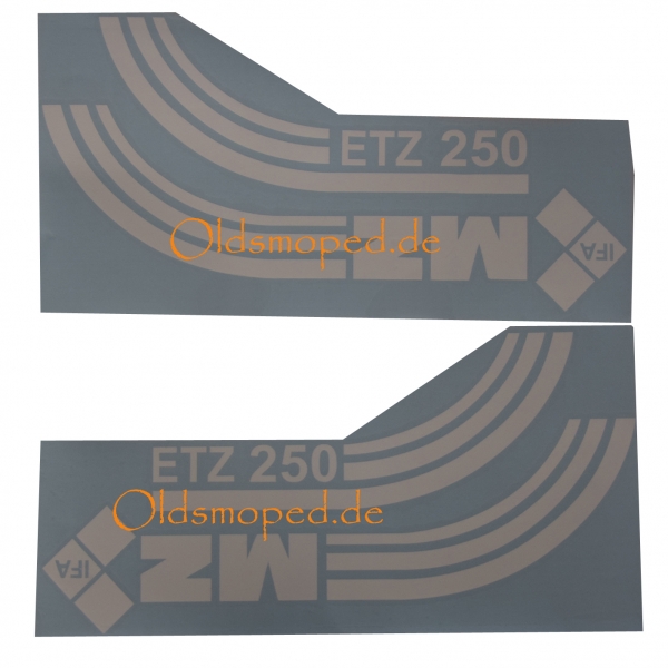SET Klebefolie, Aufkleber (geschwungen), MZ ETZ250