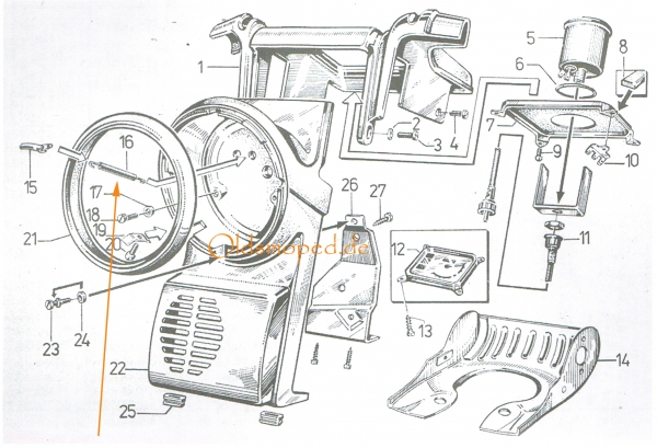 Zugfeder für Scheinwerfer, Simson SR50, SR80, S53, S83, SD50