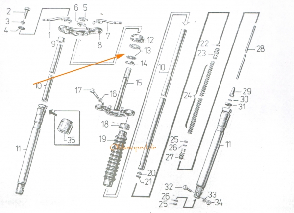 Paar Lenkungslager, Simson S50, S51, S53, S70, S83, KR51, SR4-1, SR4-2, SR4-3, SR4-4, SR50, SR80, TS050, MS50